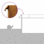 Casa si Gradina - Gradina si terasa - Garduri, panouri si accesorii - Gard pentru melci Ruginit 100 x 3,5 x 25 cm - Infinity.ro