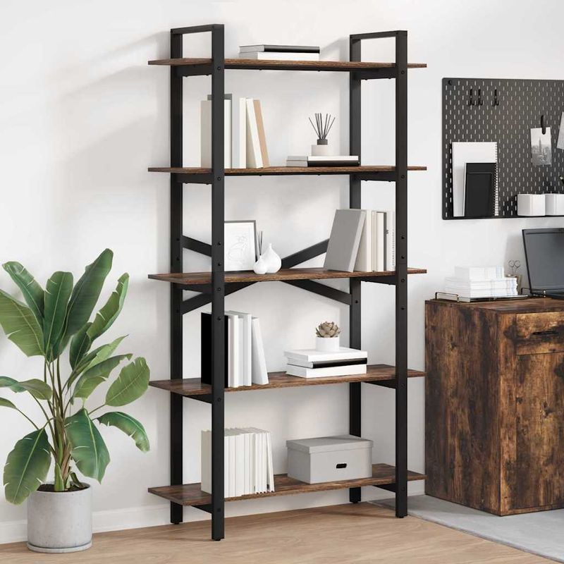 Casa si Gradina - Mobilier - Biblioteci si rafturi - Biblioteci - Raft pentru carti Stejar fumuriu 100 x 33,5 x 178 cm - Infinity.ro