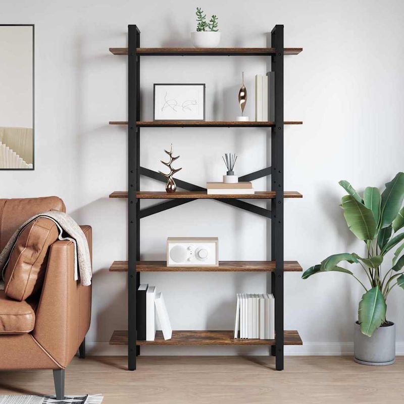 Casa si Gradina - Mobilier - Biblioteci si rafturi - Biblioteci - Raft pentru carti Stejar fumuriu 100 x 33,5 x 178 cm - Infinity.ro