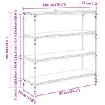 Casa si Gradina - Mobilier - Biblioteci si rafturi - Biblioteci - Dulap pentru carti Stejar Negru 100 x 33 x 100 cm - Infinity.ro