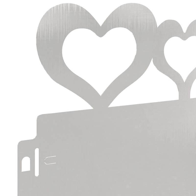 Casa si Gradina - Gradina si terasa - Garduri, panouri si accesorii - Borduri pentru gazon 10 pcs Argintiu 103 x 0,05 x 22 cm - Infinity.ro