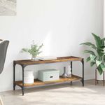 Casa si Gradina - Mobilier - Biblioteci si rafturi - Biblioteci - Cabinet TV Lemn Vechi 100x33x41cm Lemn Ingineresc si Fier - Infinity.ro