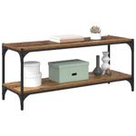 Casa si Gradina - Mobilier - Biblioteci si rafturi - Biblioteci - Cabinet TV Lemn Vechi 100x33x41cm Lemn Ingineresc si Fier - Infinity.ro