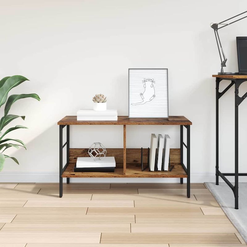 Casa si Gradina - Mobilier - Biblioteci si rafturi - Biblioteci - Raft pentru carti Lemn Vechi 82 x 32 x 47 cm Lemn compozit - Infinity.ro