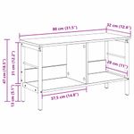 Casa si Gradina - Mobilier - Biblioteci si rafturi - Biblioteci - Raft pentru carti Lemn Vechi 82 x 32 x 47 cm Lemn compozit - Infinity.ro