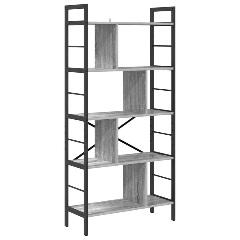 Casa si Gradina - Mobilier - Biblioteci si rafturi - Biblioteci - Raft pentru carti Gri Sonoma 75 x 30 x 156 cm Lemn compozit - Infinity.ro
