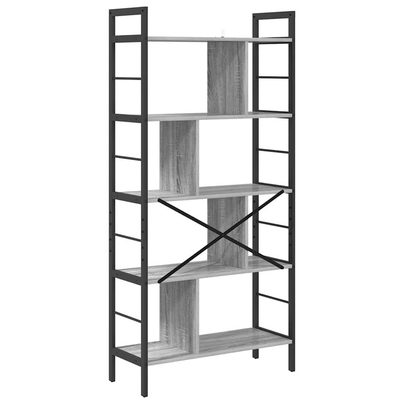 Casa si Gradina - Mobilier - Biblioteci si rafturi - Biblioteci - Raft pentru carti Gri Sonoma 75 x 30 x 156 cm Lemn compozit - Infinity.ro