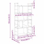 Casa si Gradina - Mobilier - Biblioteci si rafturi - Biblioteci - Raft pentru carti Gri Sonoma 75 x 30 x 156 cm Lemn compozit - Infinity.ro