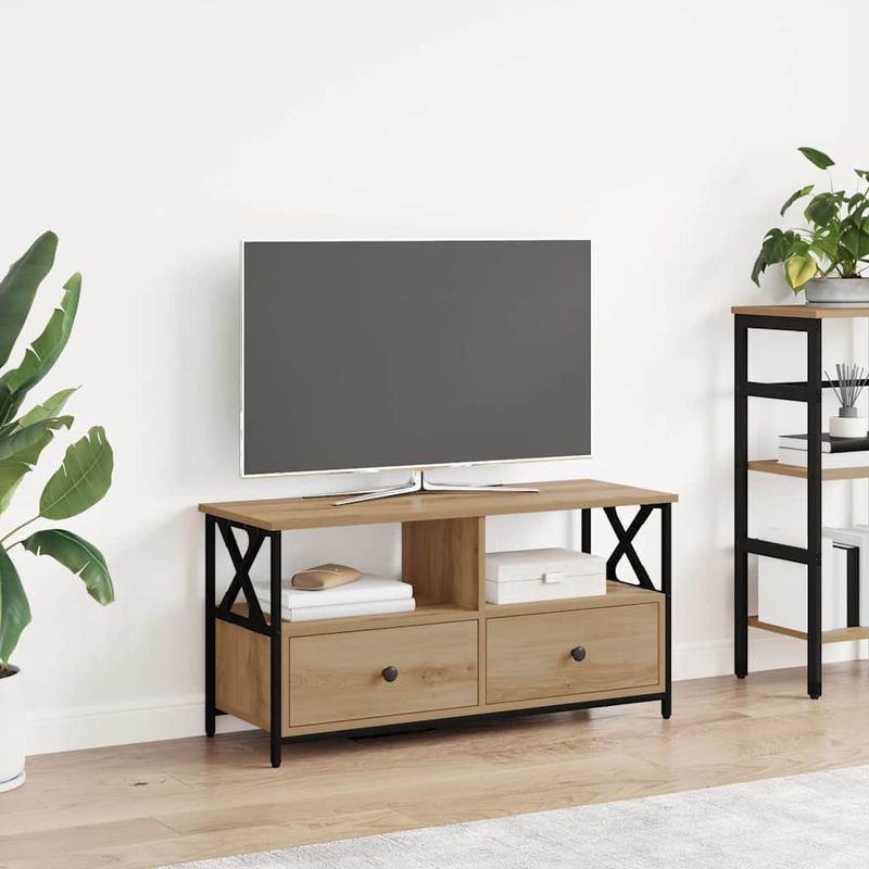 Casa si Gradina - Mobilier - Comode si corpuri - Comode - Cabinet TV cu sertar Stejar Artizanal 90 x 33 x 45 cm - Infinity.ro