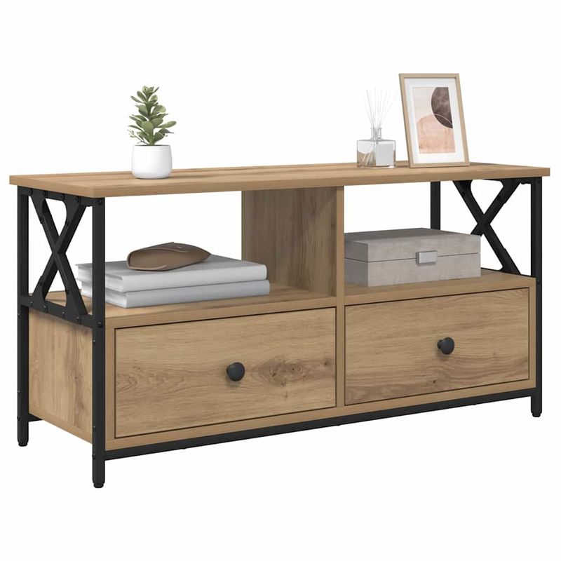 Casa si Gradina - Mobilier - Comode si corpuri - Comode - Cabinet TV cu sertar Stejar Artizanal 90 x 33 x 45 cm - Infinity.ro