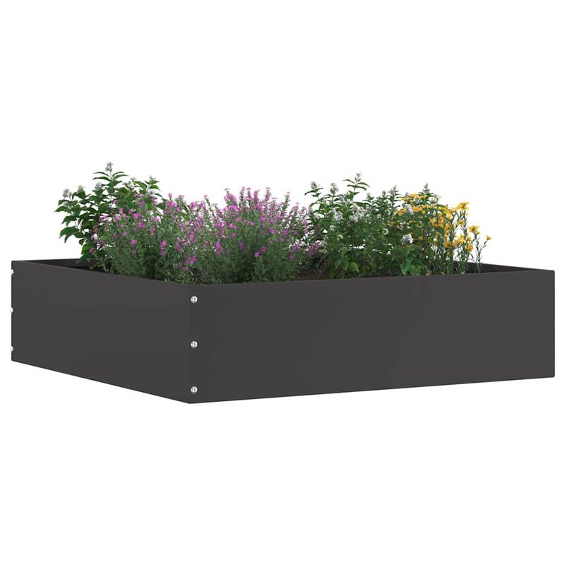 Casa si Gradina - Gradina si terasa - Garduri, panouri si accesorii - Margine pentru gazon 6 pcs Negru 50 x 50 x 13 cm Otel - Infinity.ro