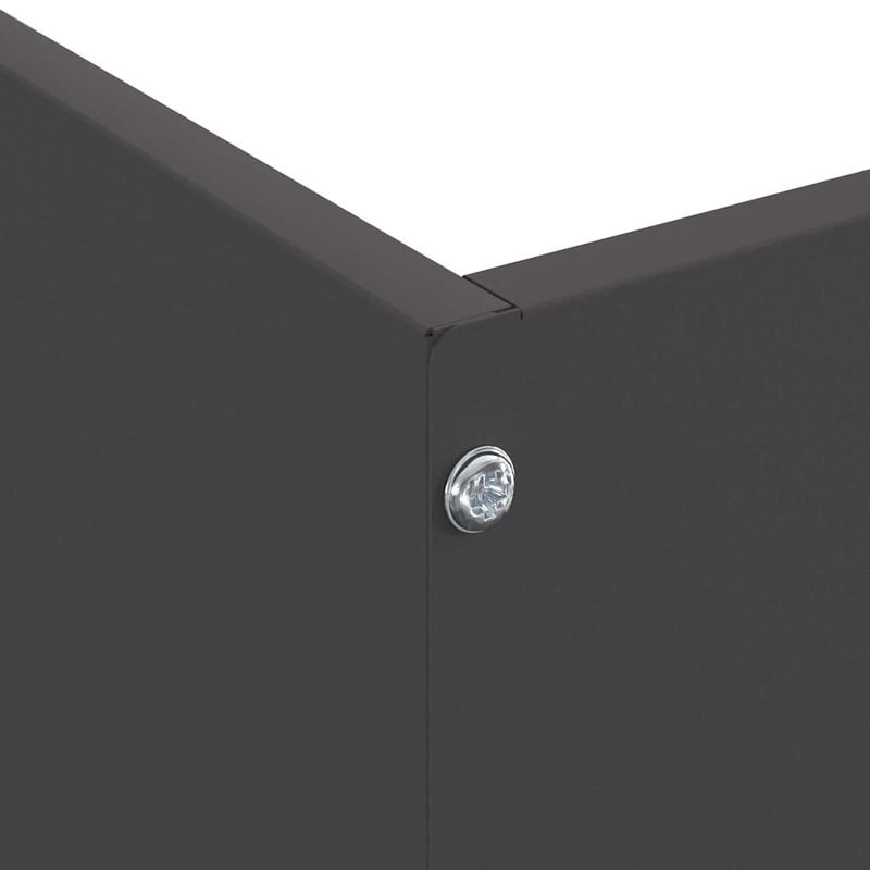 Casa si Gradina - Gradina si terasa - Garduri, panouri si accesorii - Margine pentru gazon 6 pcs Negru 50 x 50 x 13 cm Otel - Infinity.ro