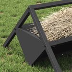 Petshop - Accesorii petshop - Castroane si adapatori - Jgheab pentru hranirea animalelor Negru 111 x 76 x 38 cm - Infinity.ro