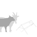 Petshop - Accesorii petshop - Castroane si adapatori - Jgheab pentru hranirea animalelor Negru 111 x 76 x 38 cm - Infinity.ro