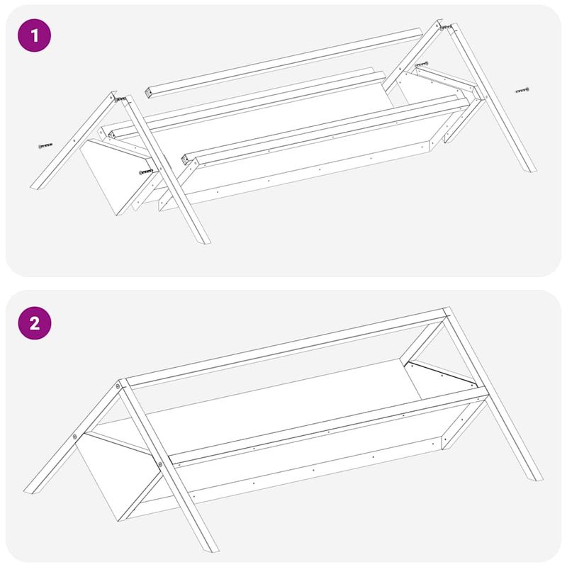 Petshop - Accesorii petshop - Castroane si adapatori - Jgheab pentru hranirea animalelor Negru 111 x 76 x 38 cm - Infinity.ro