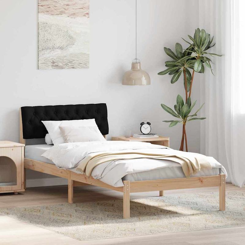 Casa si Gradina - Mobilier - Paturi si accesorii - Paturi - Cadru de pat Maro si negru 90 x 190 cm Lemn masiv de pin - Infinity.ro