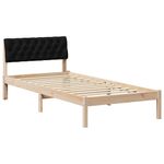 Casa si Gradina - Mobilier - Paturi si accesorii - Paturi - Cadru de pat Maro si negru 90 x 190 cm Lemn masiv de pin - Infinity.ro