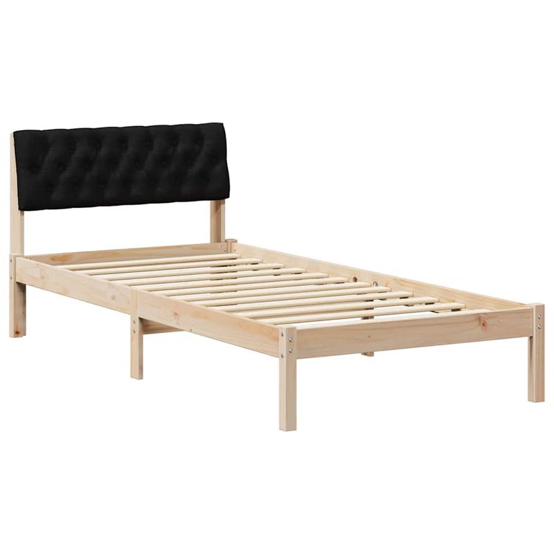 Casa si Gradina - Mobilier - Paturi si accesorii - Paturi - Cadru de pat Maro si negru 90 x 190 cm Lemn masiv de pin - Infinity.ro