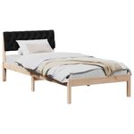 Casa si Gradina - Mobilier - Paturi si accesorii - Paturi - Cadru de pat Maro si negru 90 x 190 cm Lemn masiv de pin - Infinity.ro