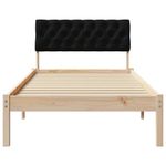 Casa si Gradina - Mobilier - Paturi si accesorii - Paturi - Cadru de pat Maro si negru 90 x 190 cm Lemn masiv de pin - Infinity.ro