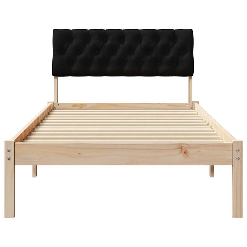 Casa si Gradina - Mobilier - Paturi si accesorii - Paturi - Cadru de pat Maro si negru 90 x 190 cm Lemn masiv de pin - Infinity.ro