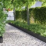 Casa si Gradina - Gradina si terasa - Garduri, panouri si accesorii - Borduri pentru gazon 10 pcs Negru 103 x 0,05 x 22 cm Otel - Infinity.ro