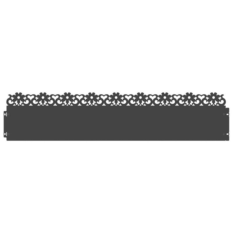 Casa si Gradina - Gradina si terasa - Garduri, panouri si accesorii - Borduri pentru gazon 10 pcs Negru 103 x 0,05 x 22 cm Otel - Infinity.ro