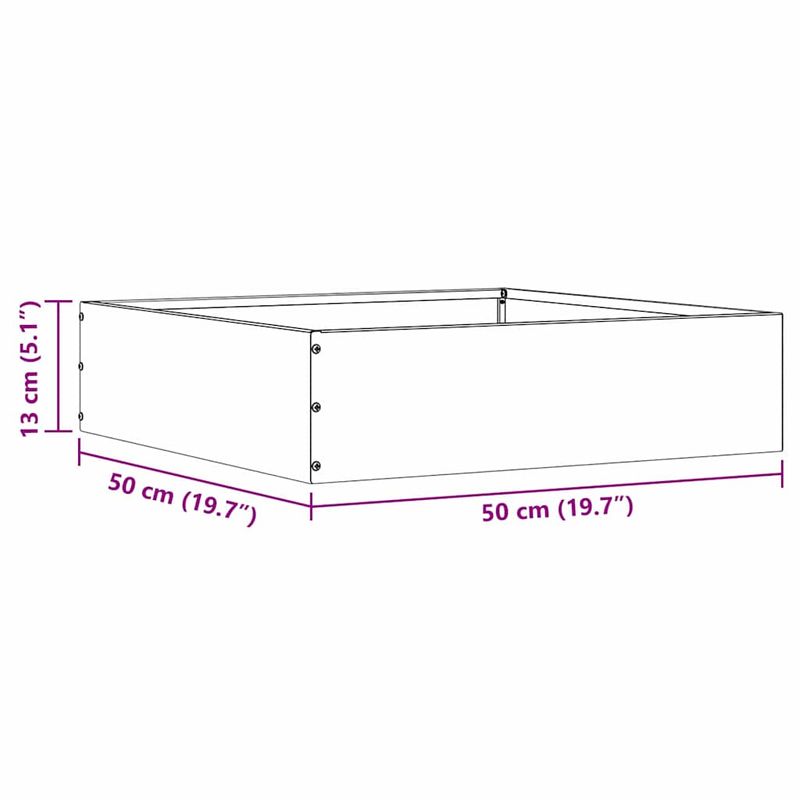 Casa si Gradina - Gradina si terasa - Garduri, panouri si accesorii - Margine pentru gazon Negru 50 x 50 x 13 cm Otel - Infinity.ro