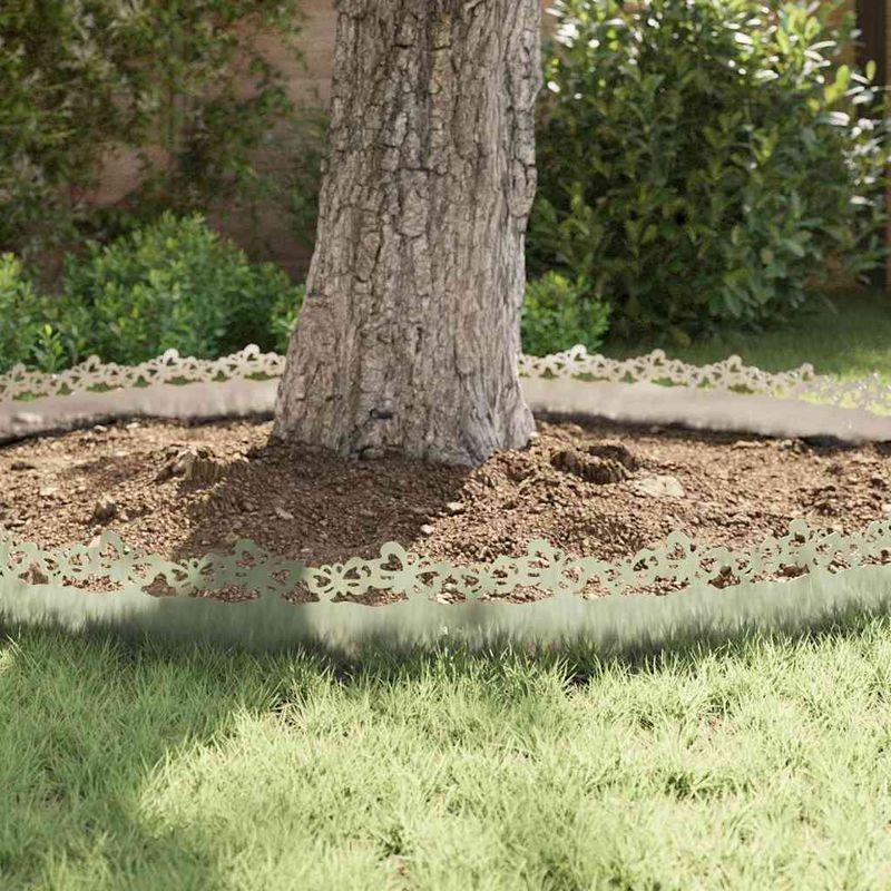 Casa si Gradina - Gradina si terasa - Garduri, panouri si accesorii - Borduri pentru gazon 10 pcs Argintiu 103 x 0,05 x 22 cm - Infinity.ro