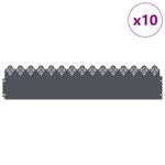 Casa si Gradina - Gradina si terasa - Garduri, panouri si accesorii - Borduri pentru gazon 10 pcs Antracit 103 x 0,05 x 22 cm Otel - Infinity.ro