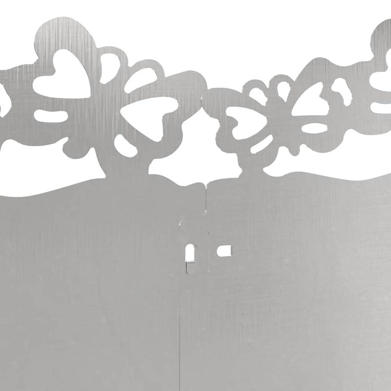 Casa si Gradina - Gradina si terasa - Garduri, panouri si accesorii - Borduri pentru gazon 10 pcs Argintiu 103 x 0,05 x 22 cm - Infinity.ro