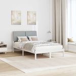 Casa si Gradina - Mobilier - Paturi si accesorii - Paturi - Cadru de pat Alb si gri deschis 135 x 190 cm Lemn masiv de pin - Infinity.ro