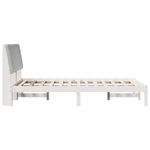 Casa si Gradina - Mobilier - Paturi si accesorii - Paturi - Cadru de pat Alb si gri deschis 135 x 190 cm Lemn masiv de pin - Infinity.ro