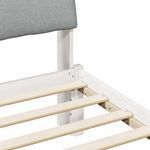 Casa si Gradina - Mobilier - Paturi si accesorii - Paturi - Cadru de pat Alb si gri deschis 135 x 190 cm Lemn masiv de pin - Infinity.ro