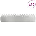Casa si Gradina - Gradina si terasa - Garduri, panouri si accesorii - Borduri pentru gazon 10 pcs Argintiu 103 x 0,05 x 22 cm - Infinity.ro