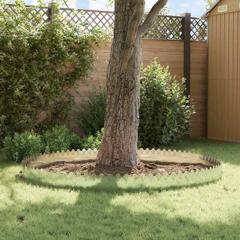 Casa si Gradina - Gradina si terasa - Garduri, panouri si accesorii - Borduri pentru gazon 10 pcs Argintiu 103 x 0,05 x 22 cm - Infinity.ro