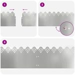 Casa si Gradina - Gradina si terasa - Garduri, panouri si accesorii - Borduri pentru gazon 10 pcs Argintiu 103 x 0,05 x 22 cm - Infinity.ro