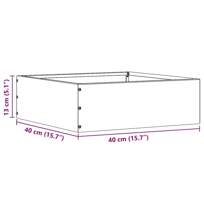 Casa si Gradina - Gradina si terasa - Garduri, panouri si accesorii - Margine pentru gazon 6 pcs Ruginit 40 x 40 x 13 cm - Infinity.ro