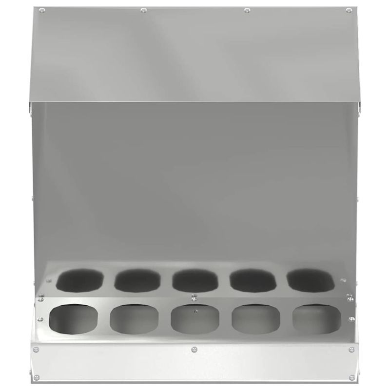 Petshop - Accesorii petshop - Castroane si adapatori - Feeder pentru pui Argintiu 40 x 40 x 45 cm Otel Galvanizat - Infinity.ro