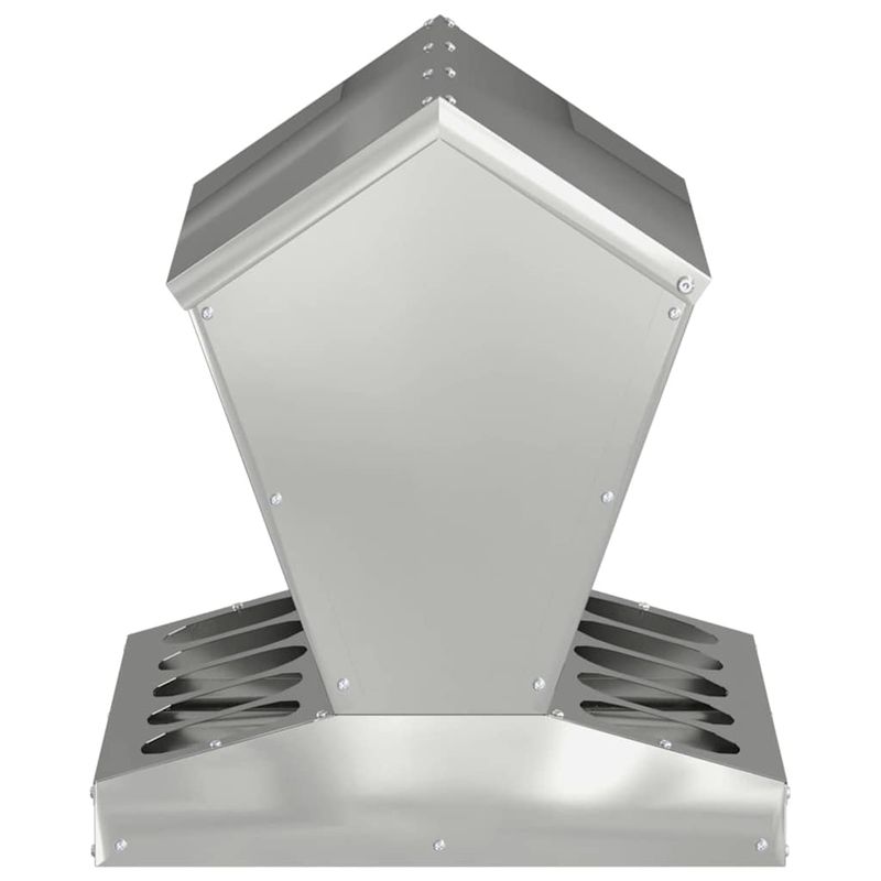 Petshop - Accesorii petshop - Castroane si adapatori - Feeder pentru pui Argintiu 40 x 40 x 45 cm Otel Galvanizat - Infinity.ro