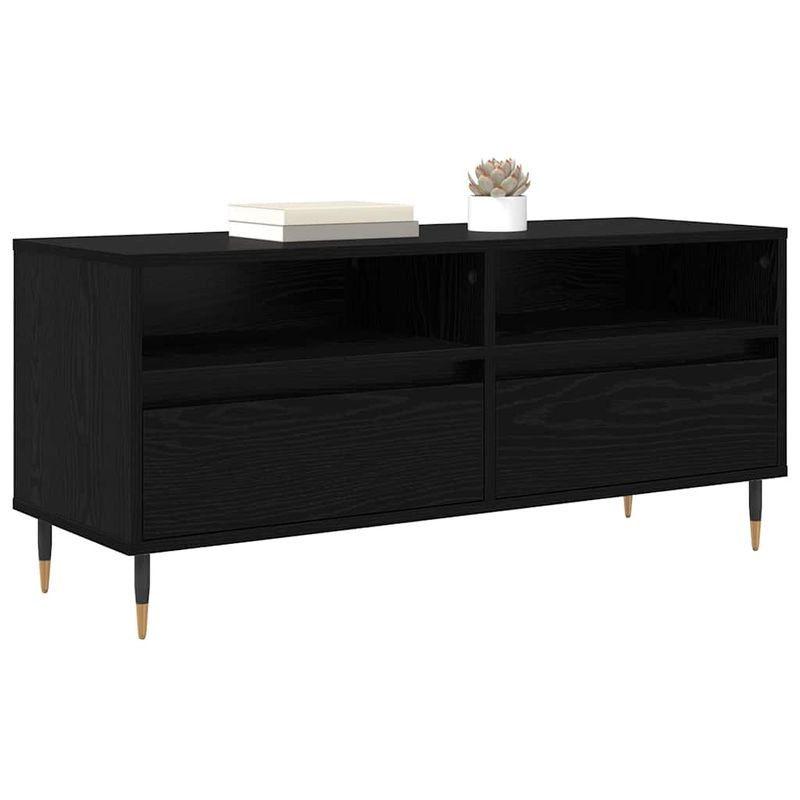 Casa si Gradina - Mobilier - Comode si corpuri - Comode - Cabinet TV cu sertar Stejar Negru 100 x 34,5 x 44,5 cm - Infinity.ro