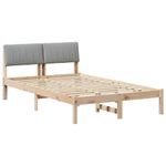 Casa si Gradina - Mobilier - Paturi si accesorii - Paturi - Cadru de pat Maro si gri deschis 120 x 190 cm Lemn masiv de pin - Infinity.ro