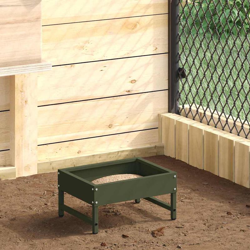 Petshop - Accesorii petshop - Castroane si adapatori - Hranitor pentru pasari Verde masliniu 80 x 28 x 13.5 cm - Infinity.ro