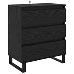 Casa si Gradina - Mobilier - Comode si corpuri - Comode - Bufet cu sertar Stejar Negru 60 x 35 x 70 cm Lemn compozit - Infinity.ro