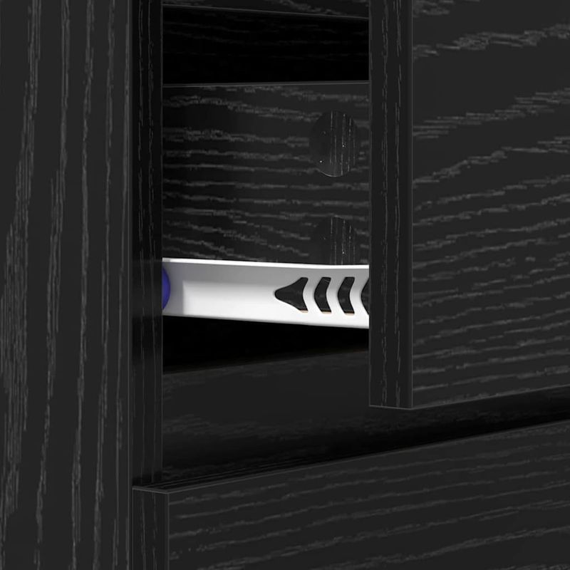 Casa si Gradina - Mobilier - Comode si corpuri - Comode - Bufet cu sertar Stejar Negru 60 x 35 x 70 cm Lemn compozit - Infinity.ro