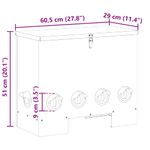 Petshop - Accesorii petshop - Castroane si adapatori - Feeder pentru pui Negru 60.5 x 29 x 51 cm Otel Laminat la Rece - Infinity.ro