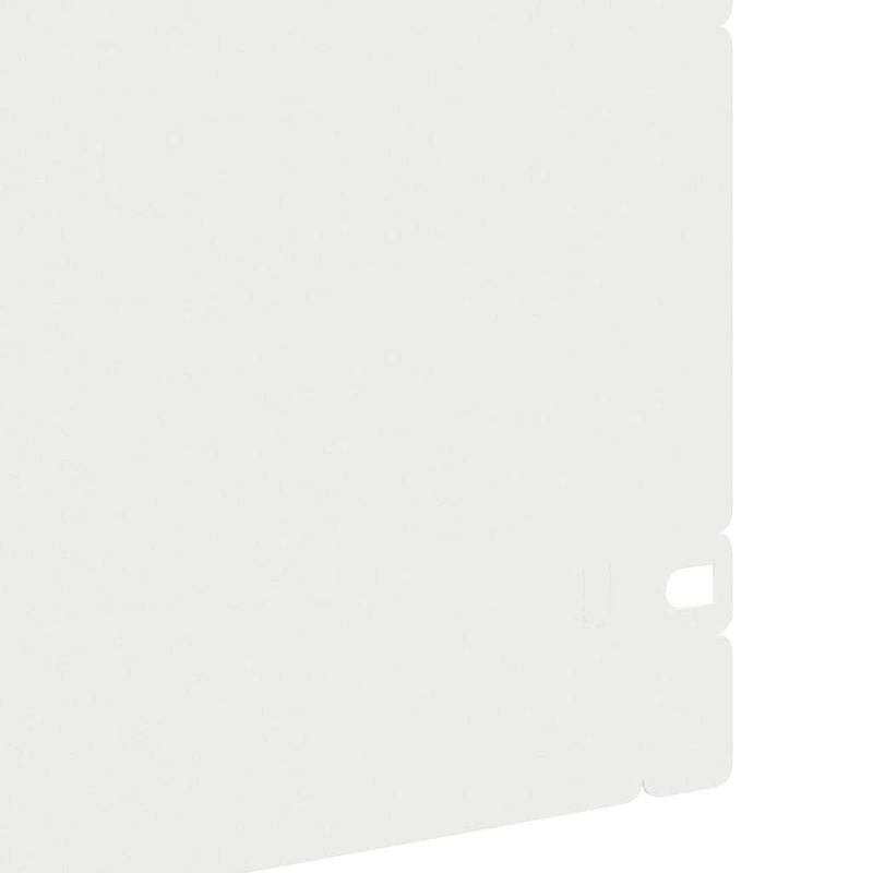 Casa si Gradina - Gradina si terasa - Garduri, panouri si accesorii - Borduri pentru gazon 30 pcs Alb 103 x 0,05 x 22 cm Otel - Infinity.ro