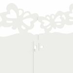 Casa si Gradina - Gradina si terasa - Garduri, panouri si accesorii - Borduri pentru gazon 30 pcs Alb 103 x 0,05 x 22 cm Otel - Infinity.ro