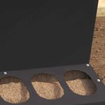 Petshop - Accesorii petshop - Castroane si adapatori - Feeder pentru pui Negru 30 x 30 x 39 cm Otel Laminat la Rece - Infinity.ro