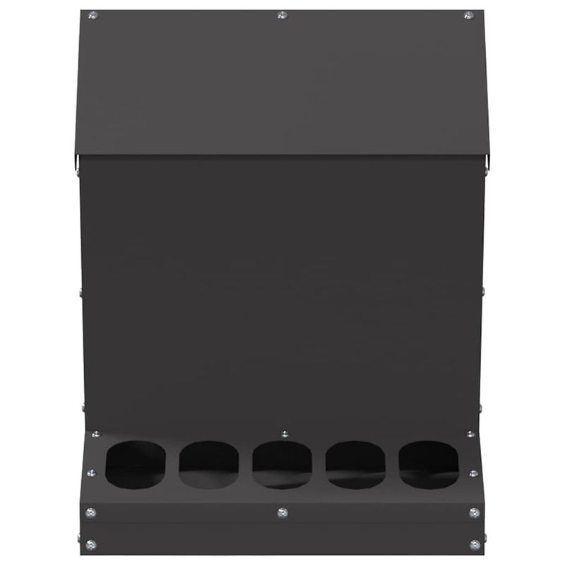 Petshop - Accesorii petshop - Castroane si adapatori - Feeder pentru pui Negru 30 x 30 x 39 cm Otel Laminat la Rece - Infinity.ro